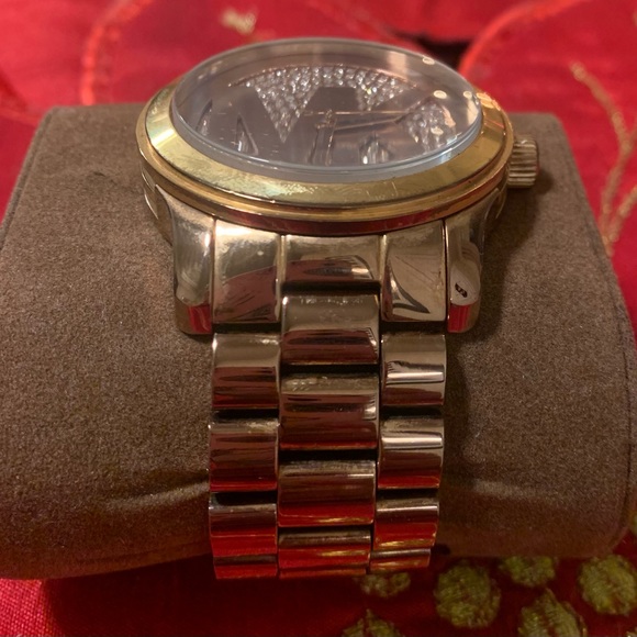 MICHAEL KORS Lennox Pavé Logo Rose Gold-Tone Watch - Picture 5 of 12